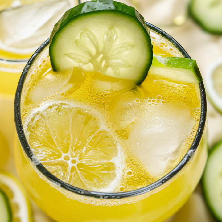 Quench your thirst with this Spicy Jalapeno Cucumber Lemonade! A refreshing blend of crisp cucumber, tangy lemon, and a kick of jalapeno makes this drink a standout. Ideal for barbecues, picnics, or anytime you need a flavorful refreshment. 🥒 #UniqueBeverages #CoolAndSpicy