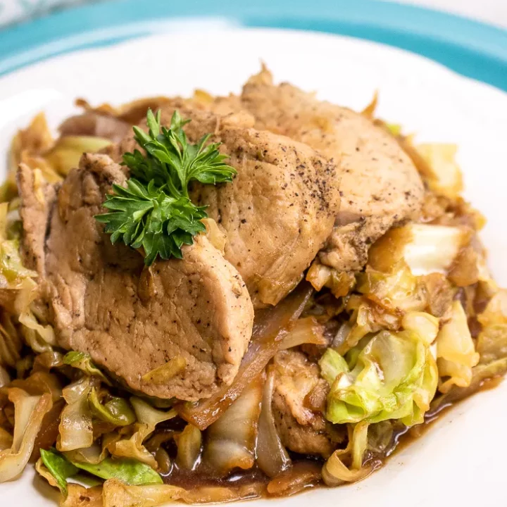 Gluten Free Pork Cabbage Skillet dish