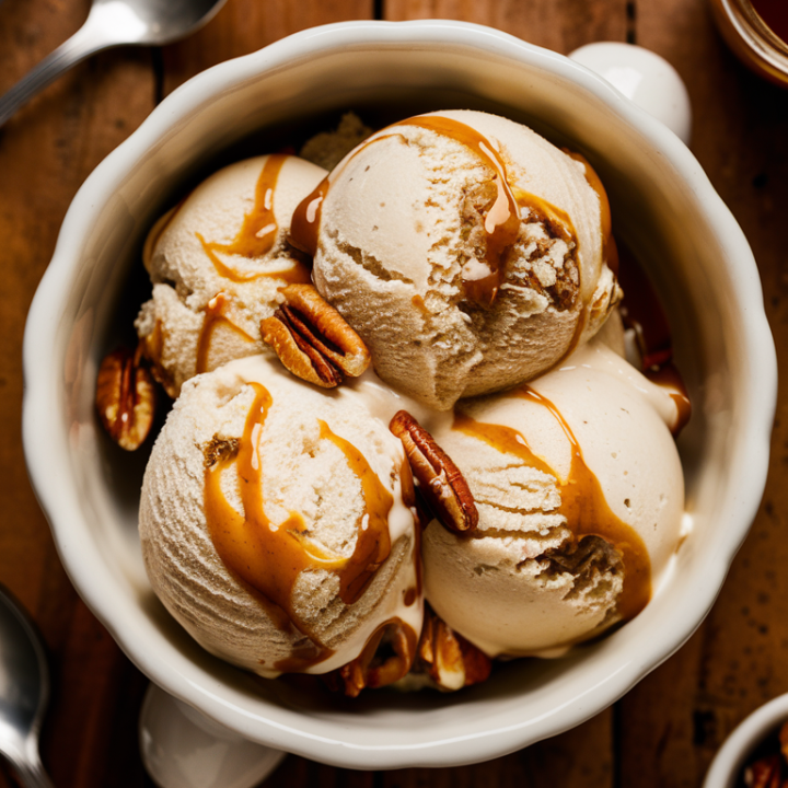 🥳🎉 Beat the heat with our easy No-Churn Salted Caramel & Pecan Ice Cream! Perfect for any summer party or as a delightful family treat. 🎈🍨 #SummerDessert #EasyRecipes