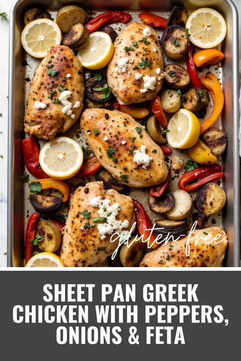 Say hello to your new favorite dinner! This easy sheet pan Greek chicken is roasted with sweet peppers, red onion, and finished with crumbled feta—so simple, so tasty, and perfect for busy nights.
#WeeknightDinner #HealthyRecipes #SheetPanChicken #GlutenFreeDinner #FamilyMeals