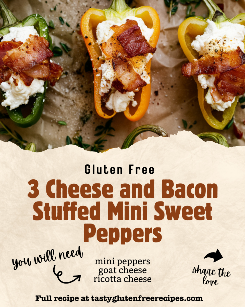 Whip up these 3 Cheese & Bacon Stuffed Mini Sweet Peppers for a flavor explosion in every bite! Quick, easy, and insanely delicious, they're ready in just 15 minutes. Perfect for satisfying those snack cravings! 😋💫 #EasyAppetizers #FoodieFaves