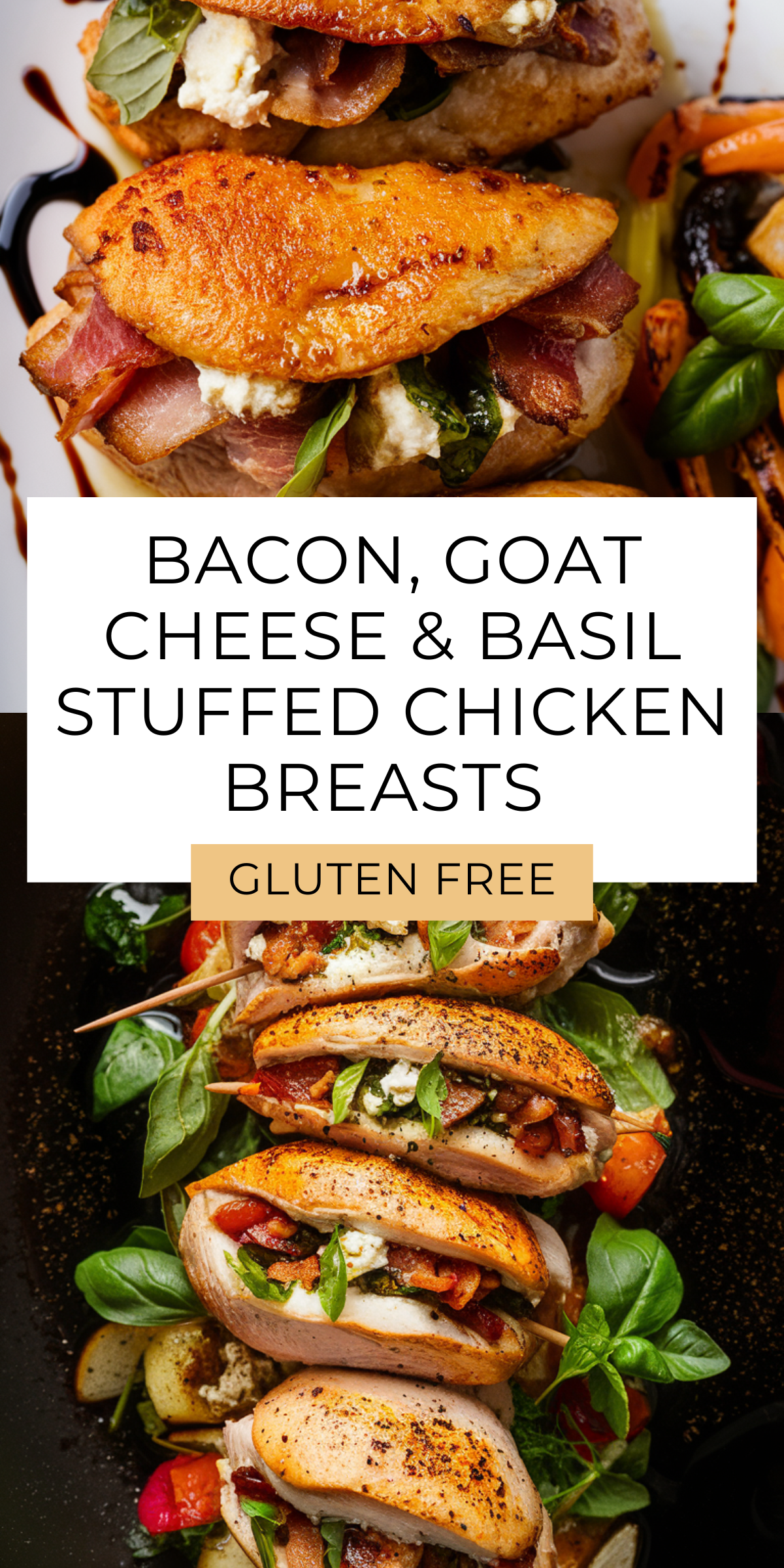 Savor the flavors of bacon, goat cheese, and basil in every bite of these stuffed chicken breasts. Easy to make and absolutely delicious, they're a hit for any dinner occasion! 🌟🧑🍳 #ChickenRecipes #DinnerDelight