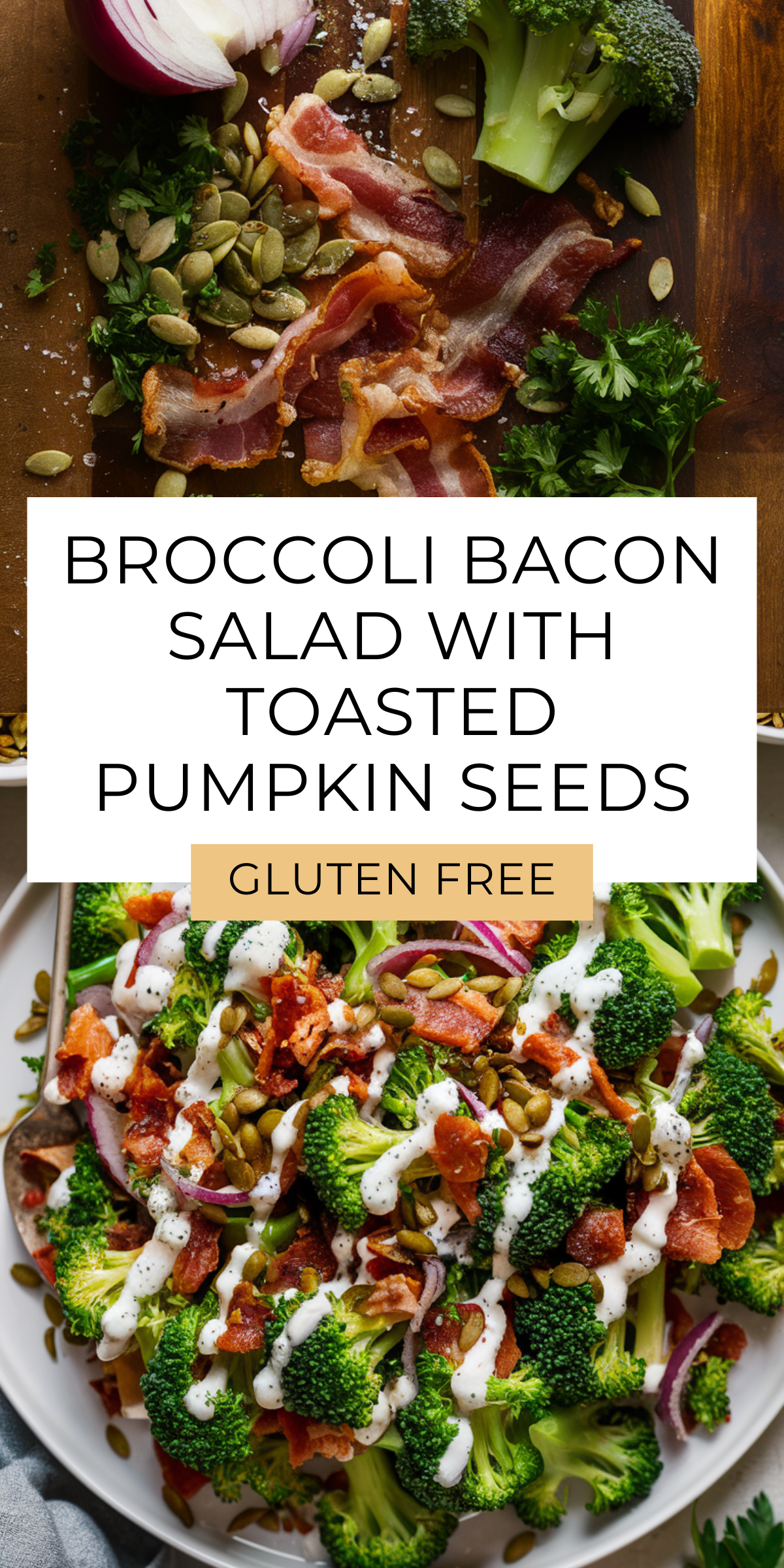 Light and delicious, this mayo-free broccoli bacon salad is ideal for casual gatherings. The lemony dressing brightens up every bite, while the pumpkin seeds add an irresistible crunch. Perfect for your next picnic! 🥳🌞 #PicnicPerfect #SaladLovers