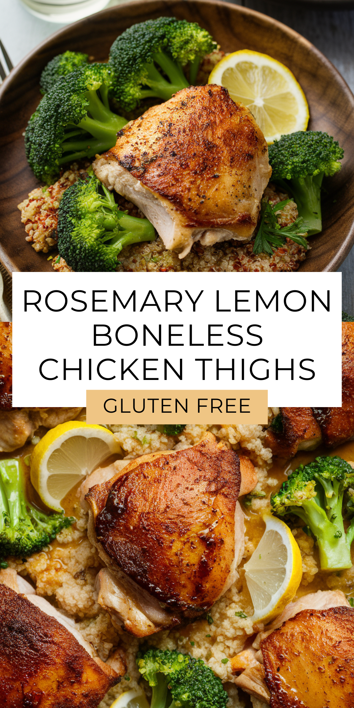 Savor the flavors of this delicious Rosemary Lemon Boneless Chicken Thighs recipe! Juicy chicken thighs marinated in fresh rosemary and zesty lemon make for a perfect weeknight dinner or special occasion. Easy, aromatic, and mouth-watering! 😋 #ChickenThighs #LemonRosemary