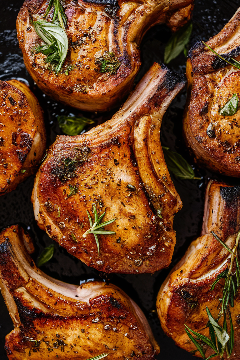 Enjoy the ultimate summer BBQ with these juicy herb-rubbed pork chops! π The herb rub is customizable with herbs from your garden or pantry, bringing a fresh, flavorful twist to your grill. πΏπ Gather your friends and family for a mouthwatering feast! #GrillMaster #SummerVibes