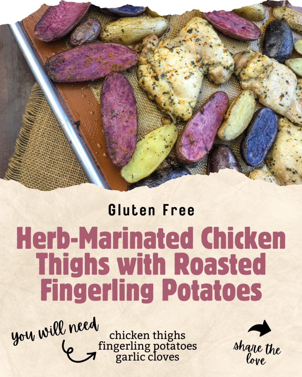 🍗🍃 Ready for a delicious and easy midweek dinner? Try our Gluten-Free Herb-Marinated Chicken Thighs with Roasted Fingerling Potatoes! 🥔✨ This sheet pan meal is packed with flavor and perfect for busy nights. Marinate the chicken overnight for the best taste, or just 30 minutes if you're in a hurry. So simple, so tasty! 😋 #WeeknightMeals #SheetPanDinner #GlutenFreeEats