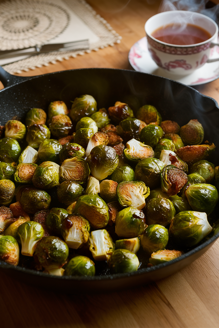 Say goodbye to boring Brussels sprouts! Our Roasted Brussels Sprouts with Balsamic Glaze offer a rich, oven-roasted flavor with a hint of sweetness. This side dish is the perfect complement to a variety of main dishes, from maple-grilled salmon to Maple Balsamic Pork Chops. 🥦 #RoastedVeggies #BalsamicGlaze