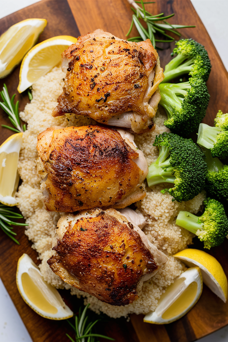 Savor the flavors of this delicious Rosemary Lemon Boneless Chicken Thighs recipe! Juicy chicken thighs marinated in fresh rosemary and zesty lemon make for a perfect weeknight dinner or special occasion. Easy, aromatic, and mouth-watering! 😋 #ChickenThighs #LemonRosemary