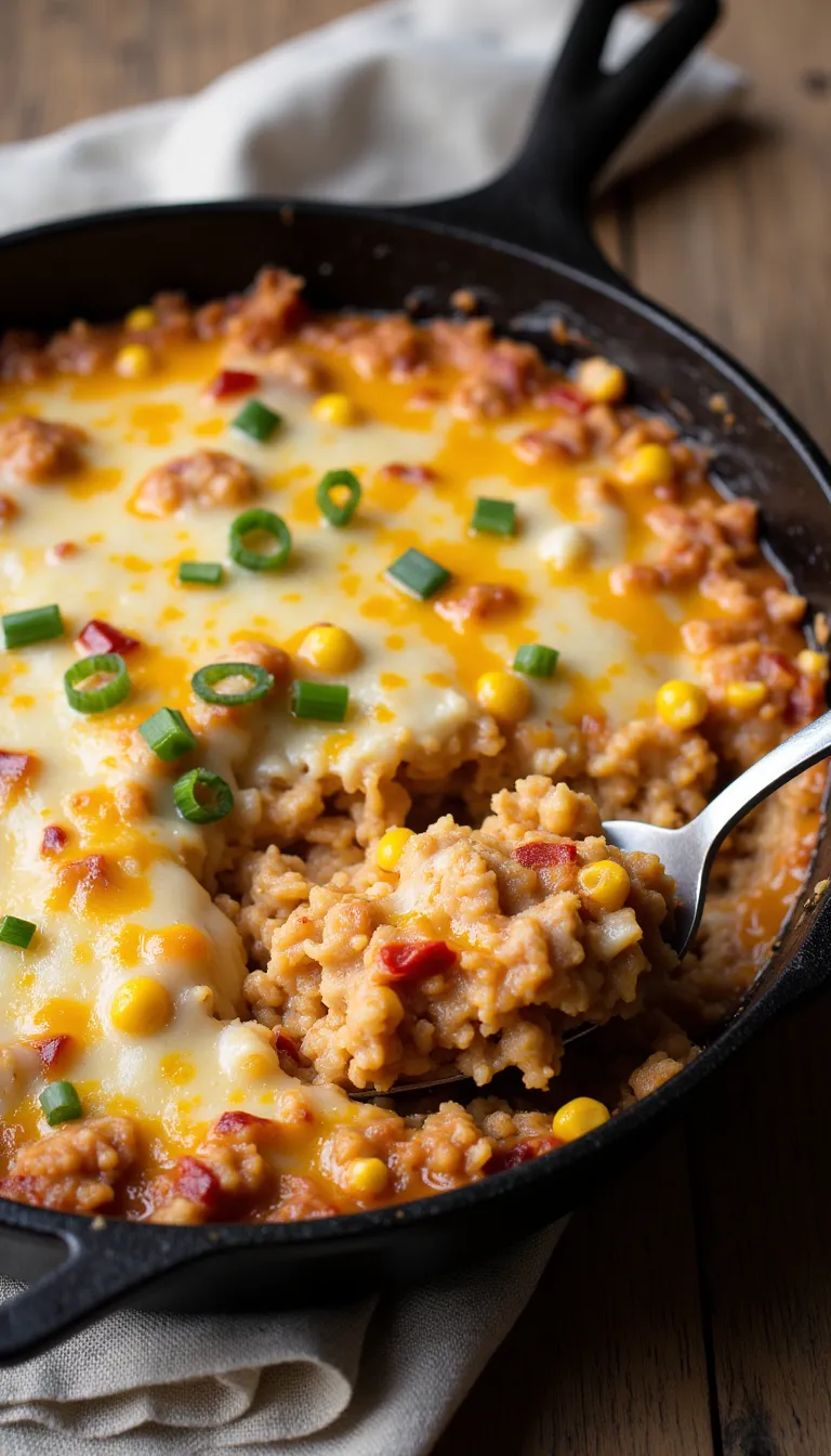 Turn leftover BBQ chicken into a cozy, one-pan dinner with this easy BBQ Chicken and Rice Skillet Bake! Packed with tender rice, colorful veggies, and melty cheese, this gluten-free meal is perfect for busy weeknights. Delicious comfort food the whole family will love!